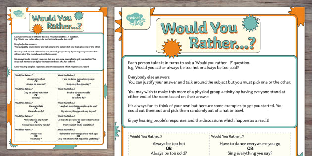 Would You Rather? PowerPoint Game (Teacher-Made) - Twinkl