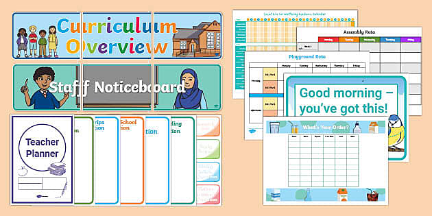 School Noticeboard Display Pack (Teacher-Made) - Twinkl