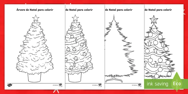 Árvore de Natal para Colorir para a Educação Infantil