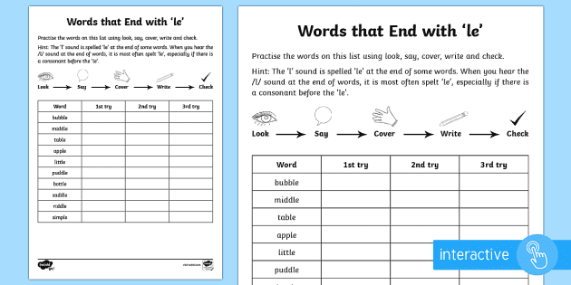 year 2 spelling practice le endings activity sheet