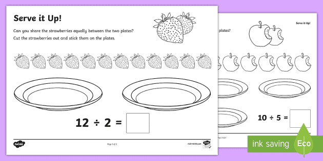 ks1 simple division worksheets primary resources