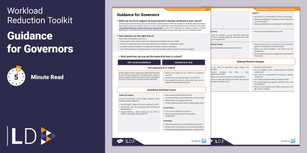 Dfe Workload Reduction Toolkit Behaviour Management Dfe Workload Reduction Toolkit Behaviour Management
