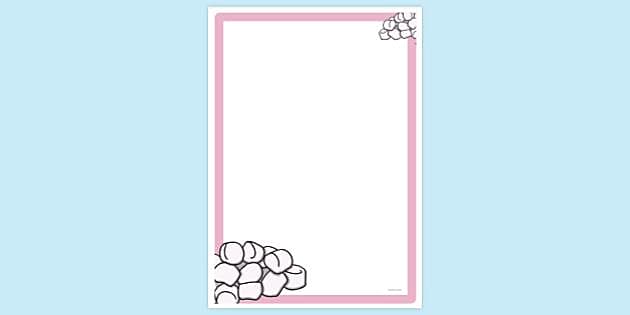 FREE! - Marshmallows Page Border | Page Borders - Twinkl