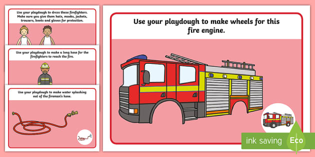 The Fire Station Aistear Playdough Mats (teacher Made)