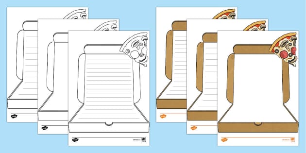 Pizza Box Writing Template (teacher made) - Twinkl