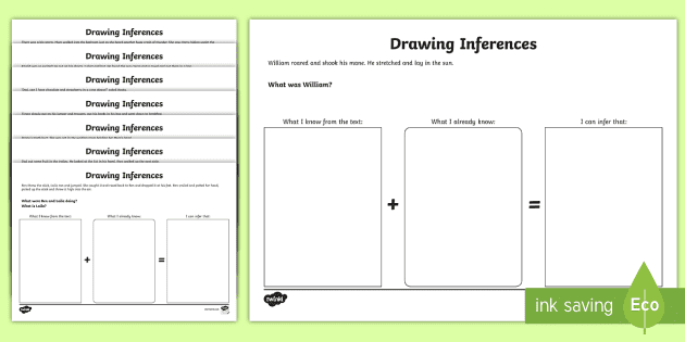 drawing inferences in writing activity worksheet