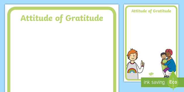 Attitude Of Gratitude Large Display Poster (teacher Made)