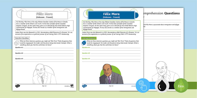 Félix Mora Comprehension and Interview Activity - Twinkl