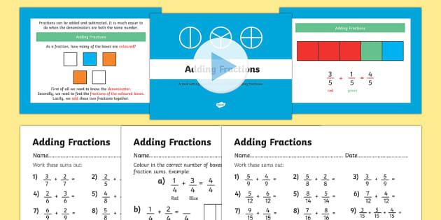 Adding Fractions Same Denominator