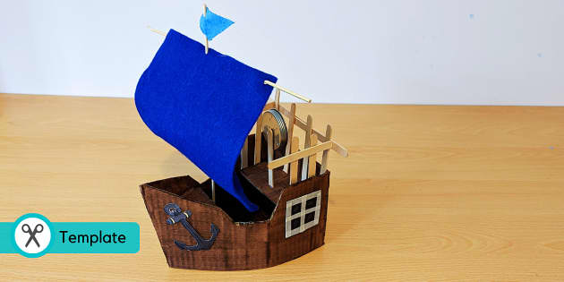 how to make a paper pirate ship