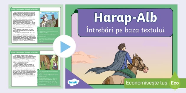 Harap-Alb: Întrebări pe baza textului – Prezentare PowerPoint