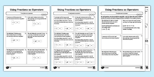 fraction problem solving year 5