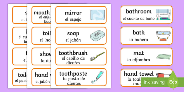 Bathroom Items Vocabulary