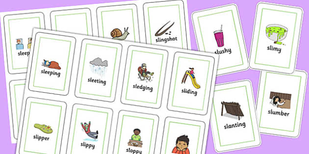 2 Syllable SL Sound Flash Cards (teacher made) - Twinkl