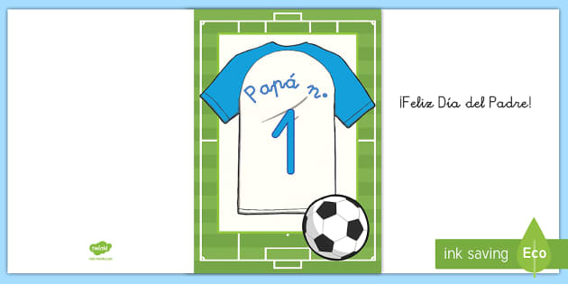 Felicitación: Camiseta de fútbol - Día del Padre - Twinkl
