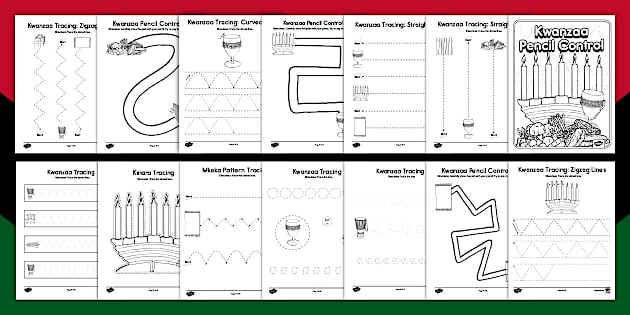 Kwanzaa Pencil Control Activity Booklet (teacher made)
