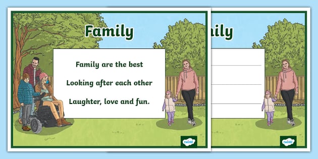 Family Haiku Writing Template (Teacher-Made) - Twinkl