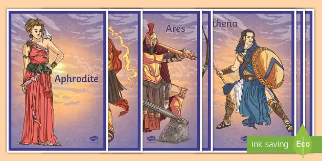 Ancient Greek Gods Display Posters