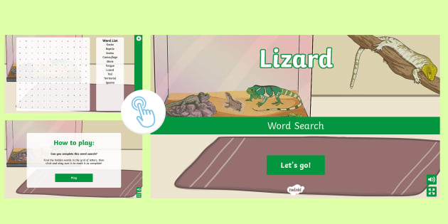 Interactive Lizard Word Search (l enseignant a fait)
