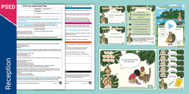 Psed Wellbeing Warriors Adult Input Plan And Resource Pack