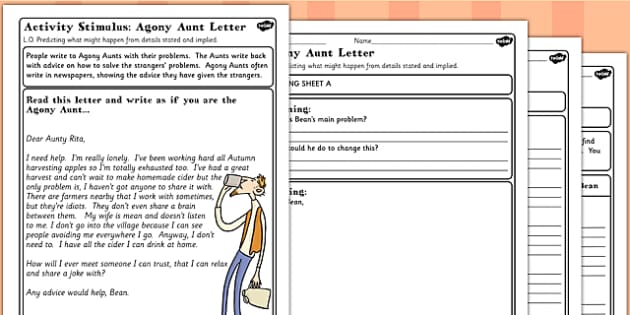 FREE Fantastic Mr Fox Agony Aunt Letter To Bean