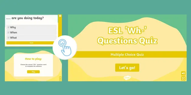 9 English Question Word Posters: Beginner ESL / ELL / Newcomer