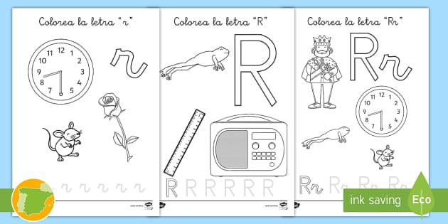 Hoja de colorear: La letra r (Hecho por educadores) - Twinkl