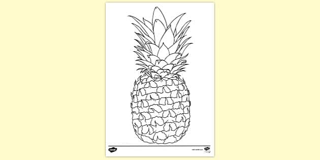 FREE! - Pineapple Colouring Sheet (teacher made) - Twinkl