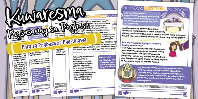 Kuwaresma: Mga Pagsasanay Sa Pagbasa | Twinkl PH