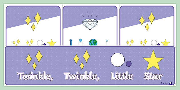 Twinkl Symbols: Twinkle, Twinkle Little Star Poster - Twinkl