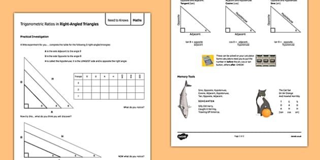 Introduction to trigonometry for right-angled triangles - KS3 Maths - BBC  Bitesize