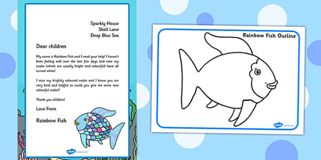 Rainbow Fish Craft Ideas For Children Rainbow Fish Template