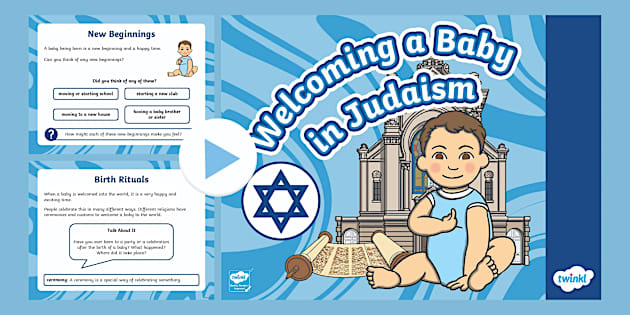 KS1 Welcoming a Baby in Judaism (teacher made) - Twinkl