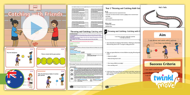 Move PE Year 2 Throwing And Catching Lesson 4: Catching With Friends