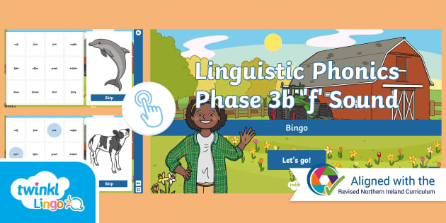 Linguistic Phonics Phase 3b 'f' Sound Bingo Game - Twinkl