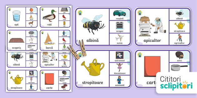 Litera A: Aventura albinei – Asociază cuvintele care rimează