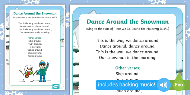 Dance Around the Snowman Rhyme | Twinkl (teacher made)