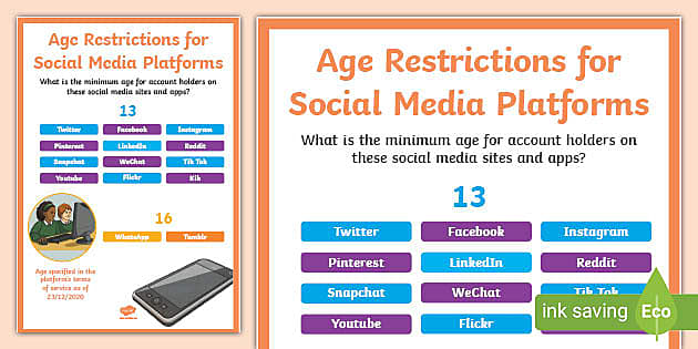Social Media Poster Age Restrictions For Social Media