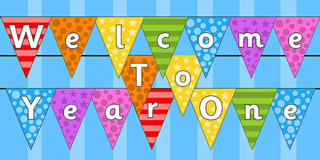 👉 Welcome to Year One Bunting Multicoloured - Twinkl