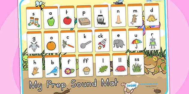 Minibeasts Cute Prep Sound Mat (teacher made) - Twinkl