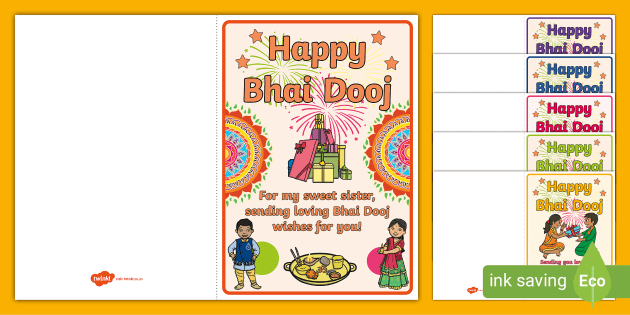 Happy Bhai Dooj. stock illustration. Illustration of background - 159141079