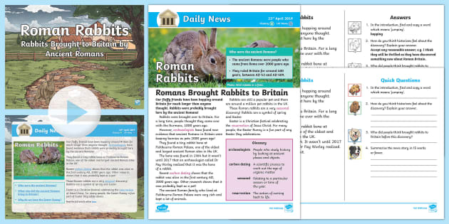 LKS2 Roman Rabbits Daily News Resource Pack (teacher made)