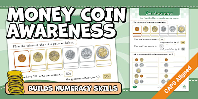 Grade R Maths- Money: Activity Sheet: Coin Awareness
