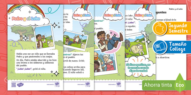 Lobo y el Pedro: Cuentos infantiles de 5 a 8 años (Spanish Edition)