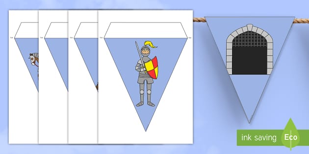 Castle flags and Knights Bunting - Classroom resource