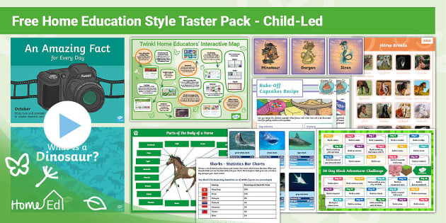 Free Home Education Style Taster Pack Child Led Twinkl