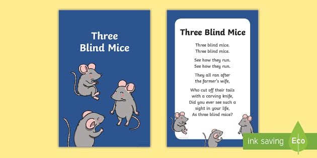 Three Blind Mice Nursery Rhyme Ikea Tolsbyfiestad Frame 7389