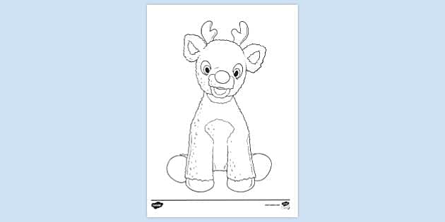 FREE! - Rudolph Stuffed Toy Colouring | Colouring Sheets