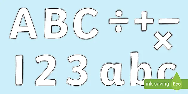 Blank Alphabet Letter Template Lettering - Big Letters For Wall Decor Ireland
