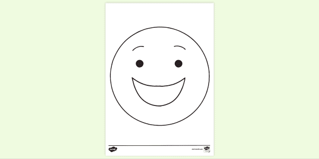 Free Happy Face Coloring Page | Printable Smiley Face